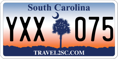 SC license plate YXX075