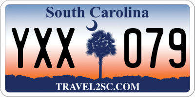 SC license plate YXX079