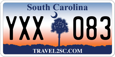 SC license plate YXX083