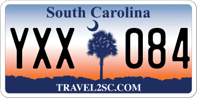 SC license plate YXX084