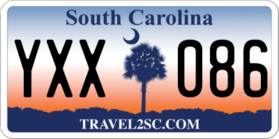 SC license plate YXX086