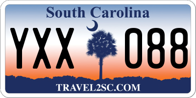 SC license plate YXX088