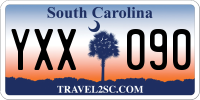 SC license plate YXX090