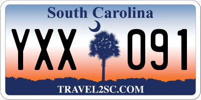 SC license plate YXX091