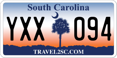 SC license plate YXX094