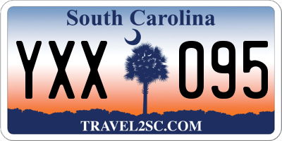 SC license plate YXX095