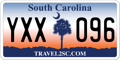 SC license plate YXX096