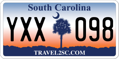 SC license plate YXX098