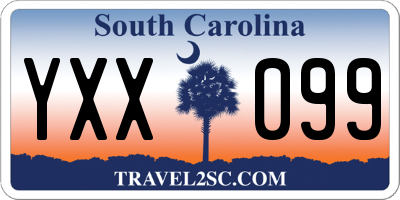 SC license plate YXX099