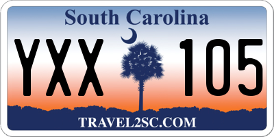 SC license plate YXX105