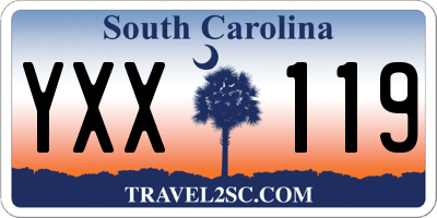 SC license plate YXX119