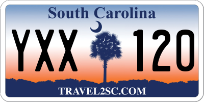 SC license plate YXX120