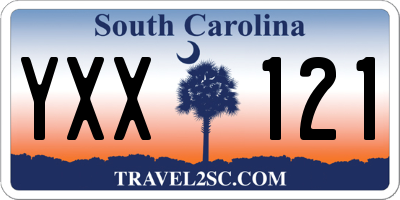SC license plate YXX121
