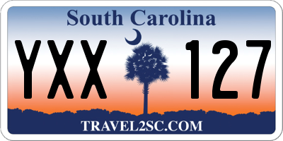 SC license plate YXX127