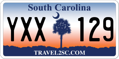 SC license plate YXX129