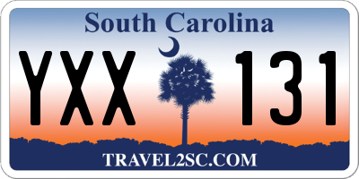 SC license plate YXX131