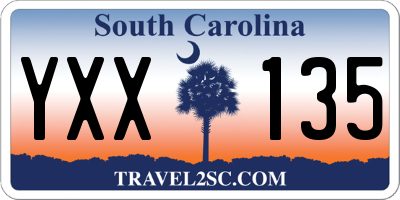 SC license plate YXX135