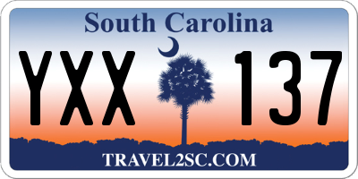 SC license plate YXX137