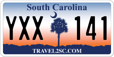 SC license plate YXX141