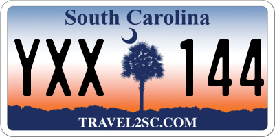 SC license plate YXX144