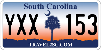 SC license plate YXX153