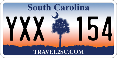 SC license plate YXX154
