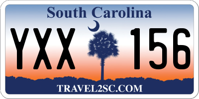 SC license plate YXX156