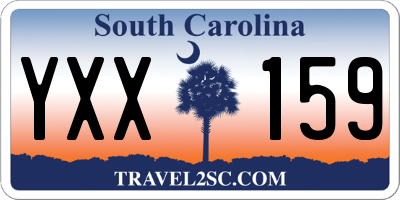 SC license plate YXX159