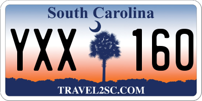 SC license plate YXX160