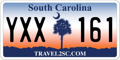 SC license plate YXX161