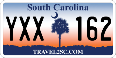 SC license plate YXX162