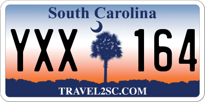SC license plate YXX164