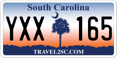 SC license plate YXX165
