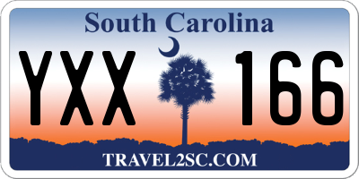 SC license plate YXX166