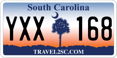 SC license plate YXX168