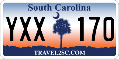 SC license plate YXX170