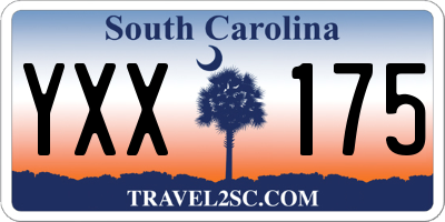 SC license plate YXX175