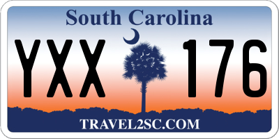 SC license plate YXX176