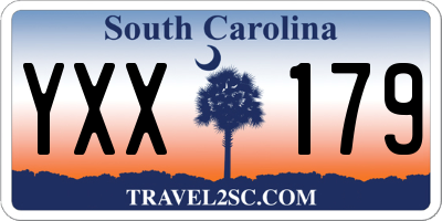 SC license plate YXX179