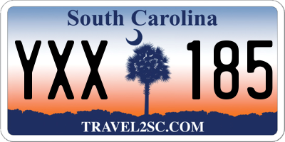 SC license plate YXX185