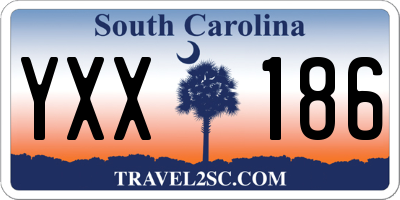 SC license plate YXX186