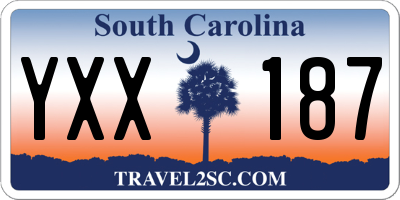 SC license plate YXX187