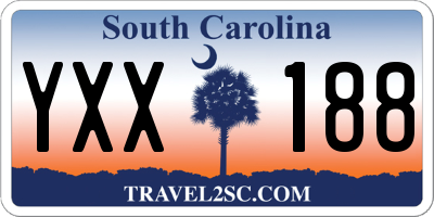 SC license plate YXX188