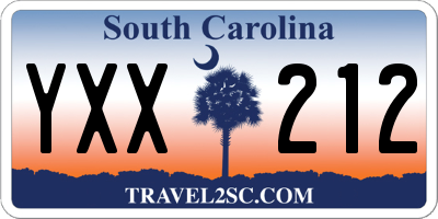 SC license plate YXX212