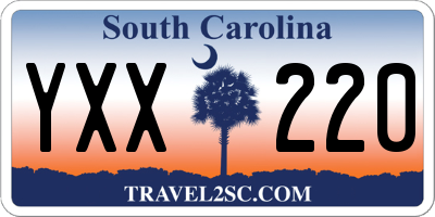 SC license plate YXX220