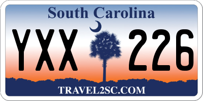 SC license plate YXX226