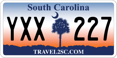 SC license plate YXX227