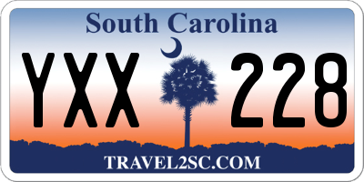 SC license plate YXX228