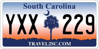 SC license plate YXX229