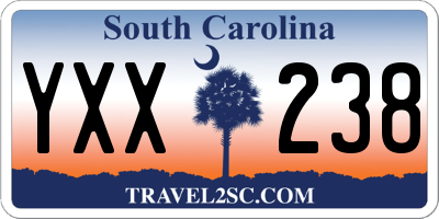 SC license plate YXX238